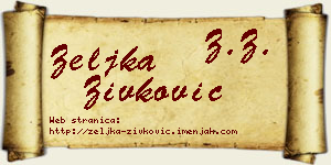 Željka Živković vizit kartica
